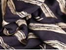 Single Jersey Printed Fabric - Navy Stripe